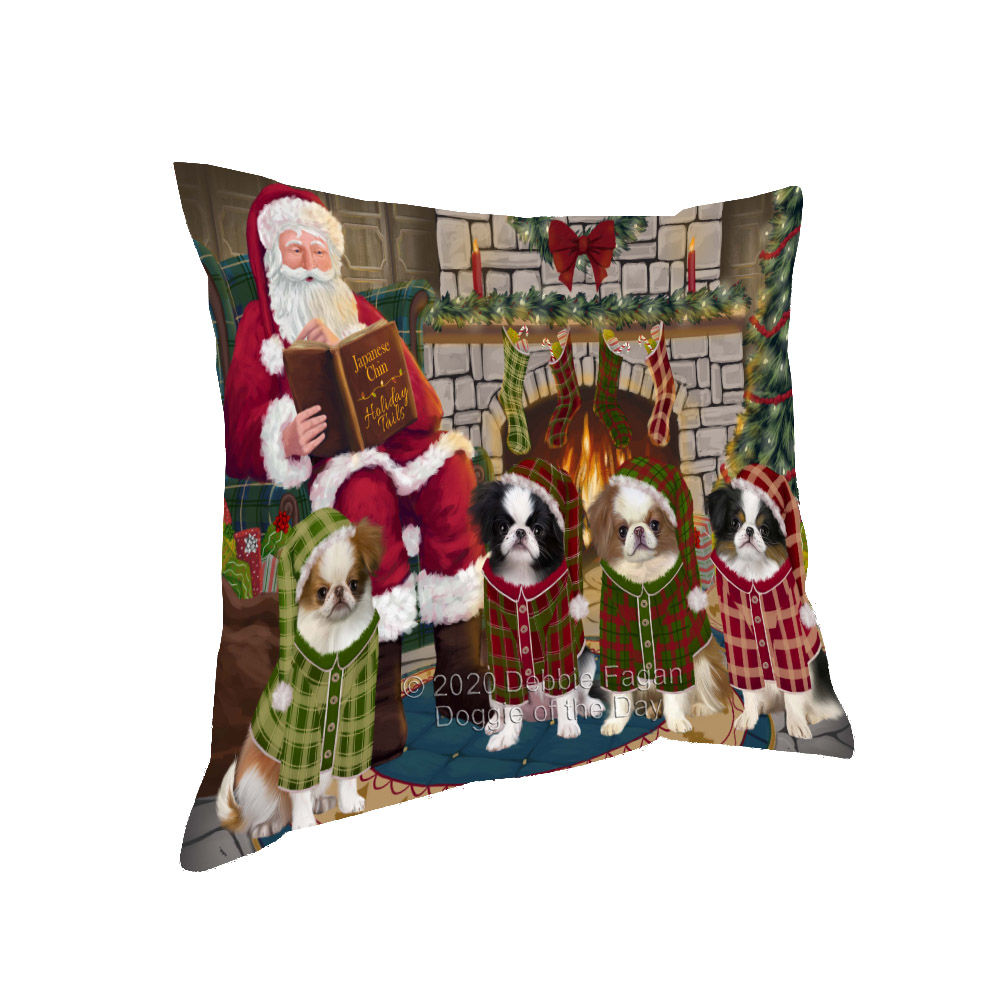 Christmas Cozy Fire Holiday Tails Dog Cat Pet Photo Throw Decorative